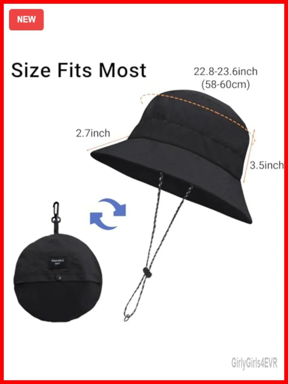 Waterproof Bucket Hat Quick Dry Sun Hat for Fishing Hiking